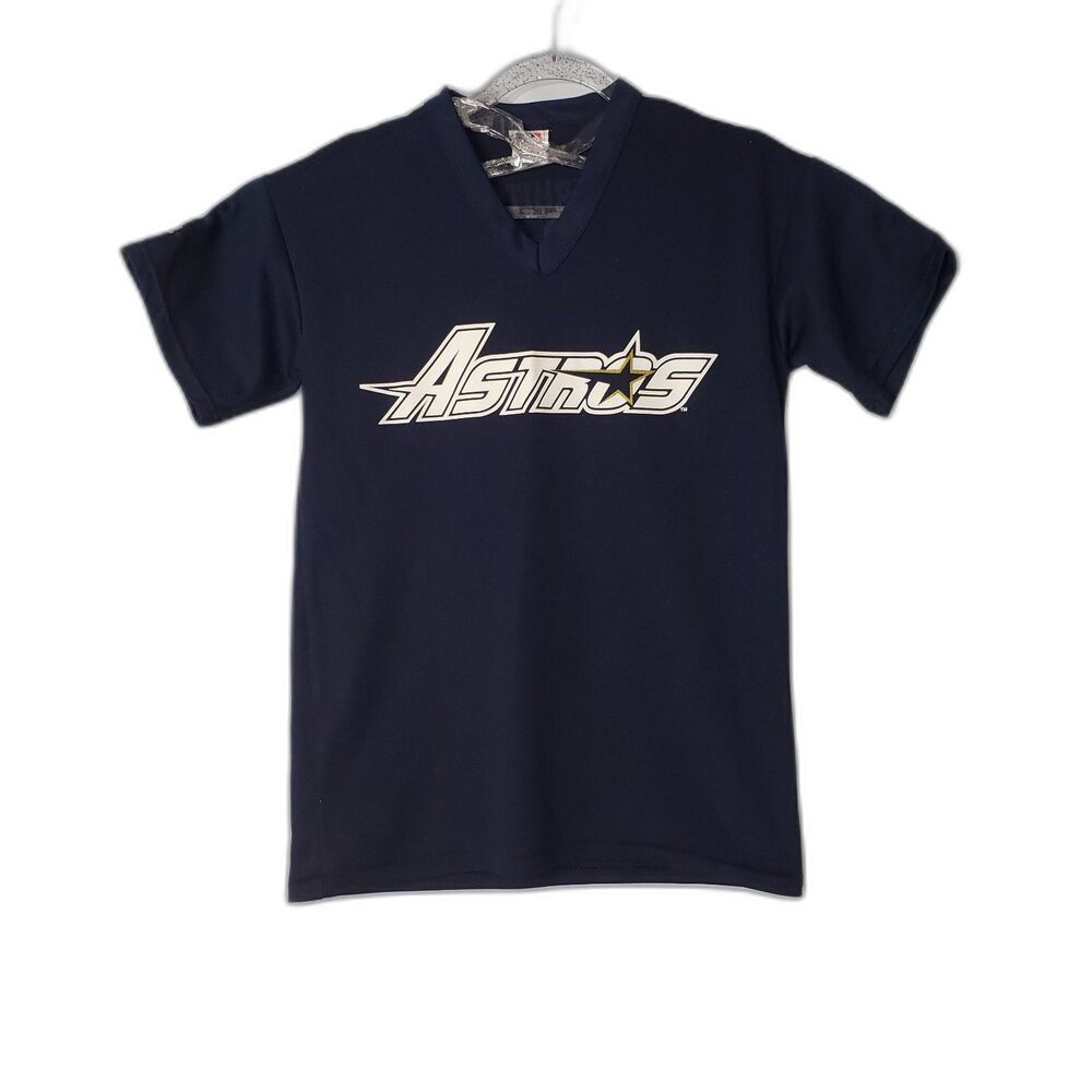 Houston Astros Shirt Kids XL Navy Blue MLB Baseball Number 6 Majestic